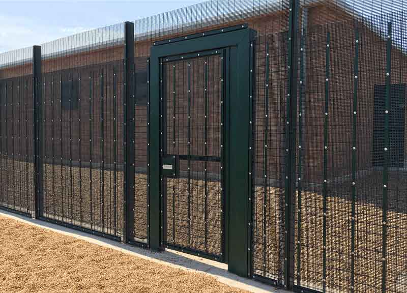 Securi-Mesh Plus B3 (SR2) fencing with pedestrian gate